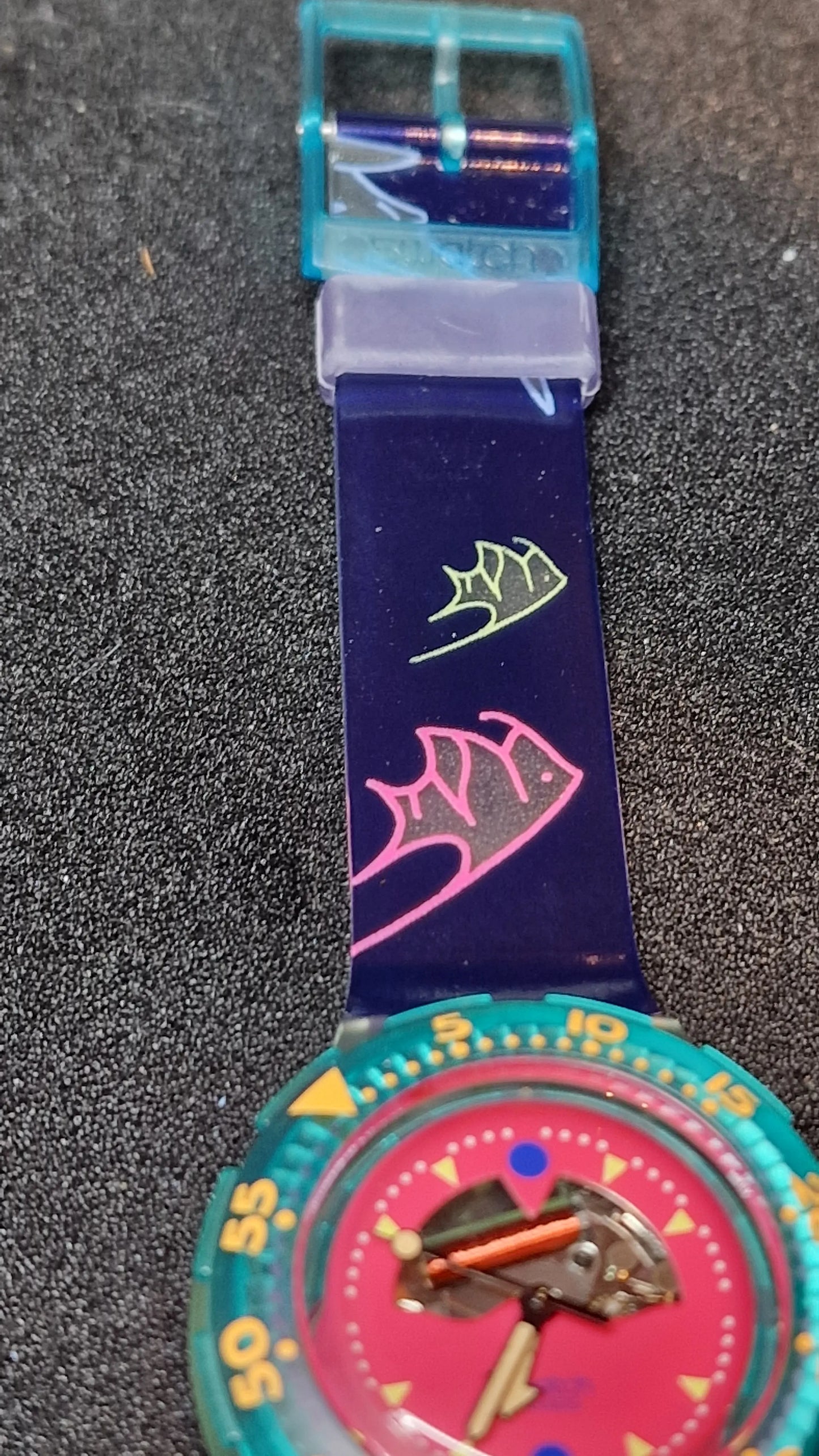 🦈 Swatch Scuba 200 – SDN101 Happy Fish (1991) 🎉