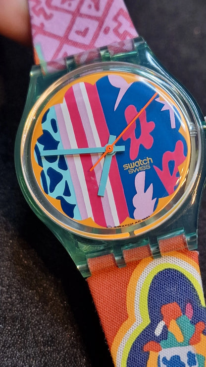 🌺 Swatch GL103 “Mogador” (1991) – Colorful Cultural Masterpiece