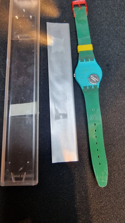 🌺 Swatch GL400 – “Pago Pago” (1986) | Vintage Original