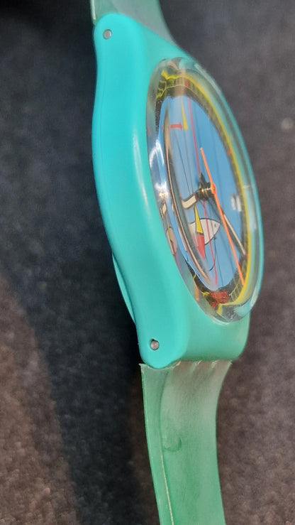 🌺 Swatch GL400 – “Pago Pago” (1986) | Vintage Original