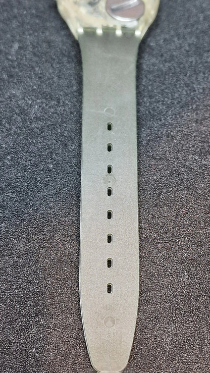 🌀 Swatch GK700 – “Giro” (1990) | Vintage Day-Date | UV Glow