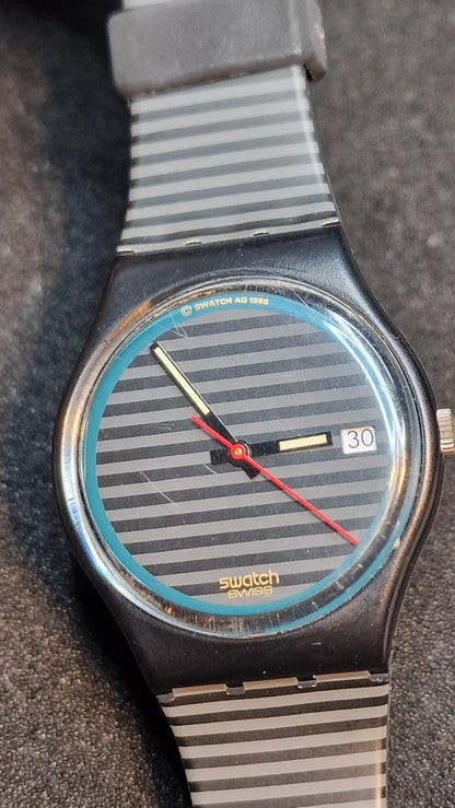 🕒 Swatch GB411 – Grey Line (1989)