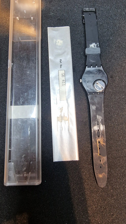 🟡 Swatch LB119 – “Taxi Stop” (1989) | Vintage Original