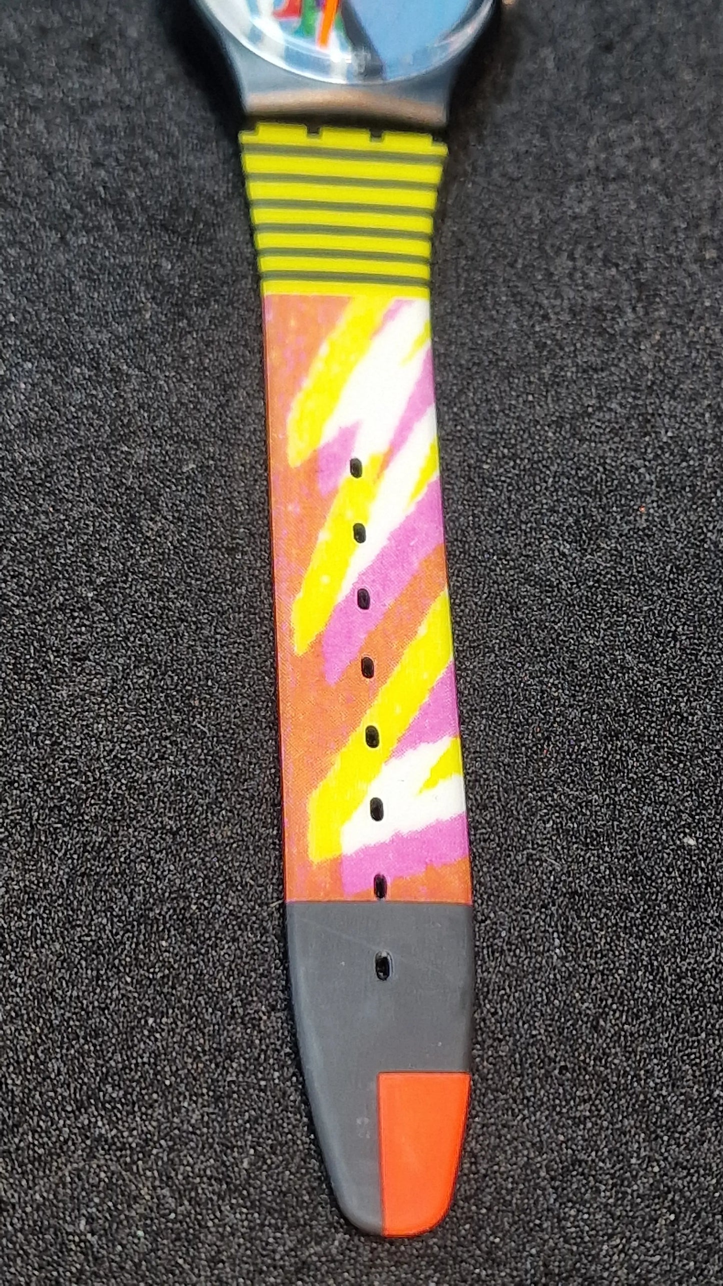 🟡 Swatch LB119 – “Taxi Stop” (1989) | Vintage Original