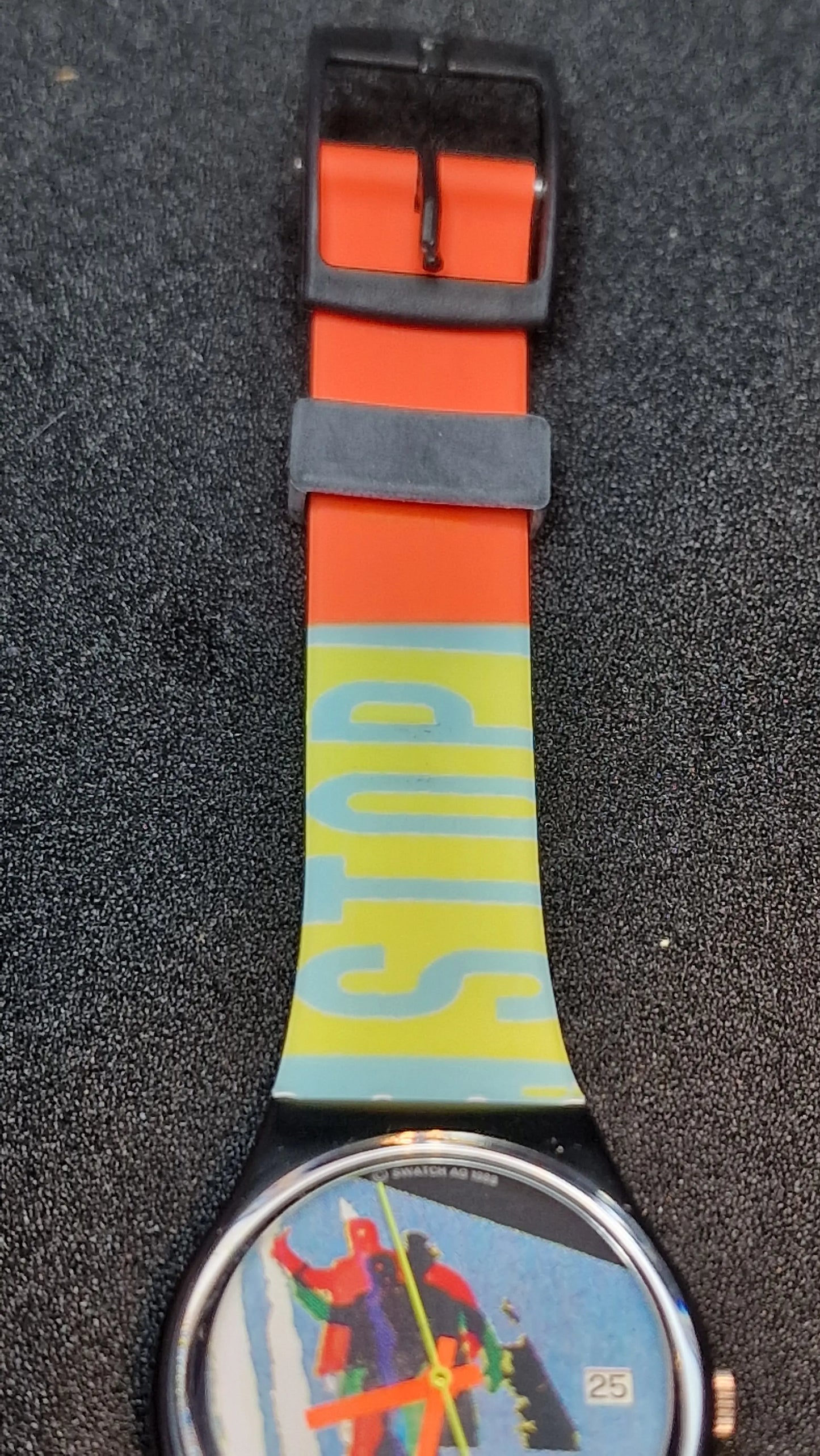 🟡 Swatch LB119 – “Taxi Stop” (1989) | Vintage Original