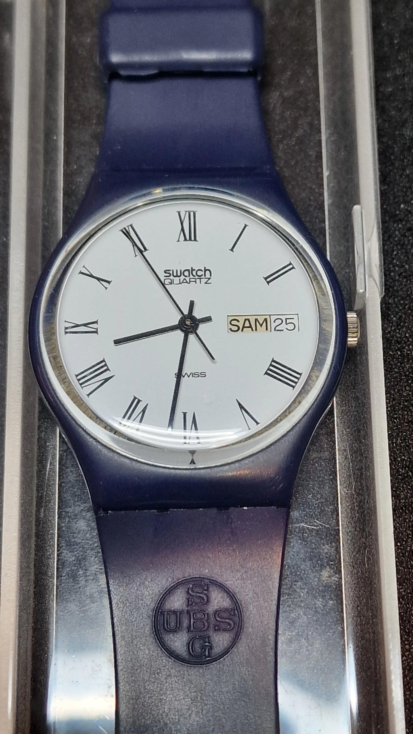 🕰️ Swatch FB702 – Navy Roman (1984) | Vintage Classic | Original