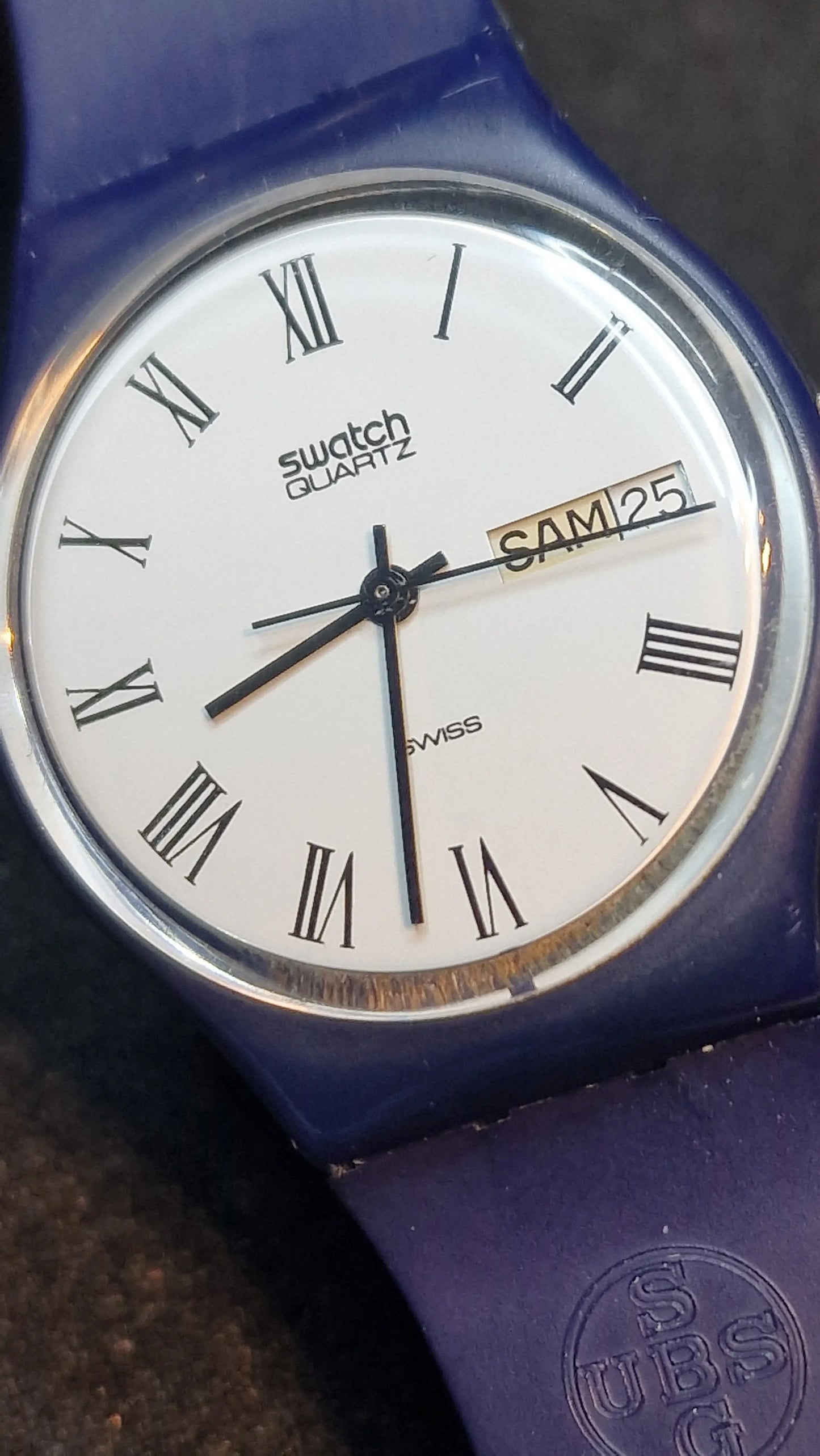 🕰️ Swatch FB702 – Navy Roman (1984) | Vintage Classic | Original