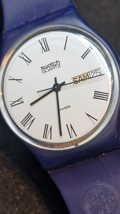 🕰️ Swatch FB702 – Navy Roman (1984) | Vintage Classic | Original