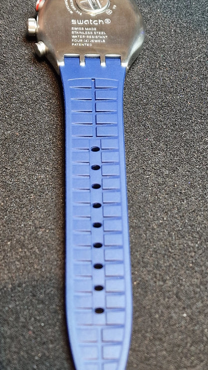 🔥 Swatch Irony Chrono YVS435 “Blau Me On” – 44mm | Swiss Made Icon 🔥