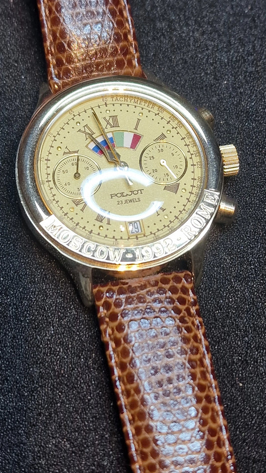 ⌚ Poljot “Moscow 1992 – Rome” Mechanical Chronograph 🇷🇺🇮🇹 | Limited 12115/25000 ✅