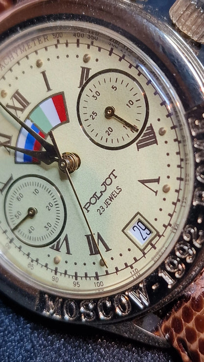 ⌚ Poljot “Moscow 1992 – Rome” Mechanical Chronograph 🇷🇺🇮🇹 | Limited 12115/25000 ✅
