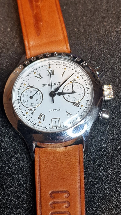 ✈️ Poljot BURAN Chronograph – Handwinding Cal. 3133 (23 Jewels) – Vintage Pilot Style 🧭