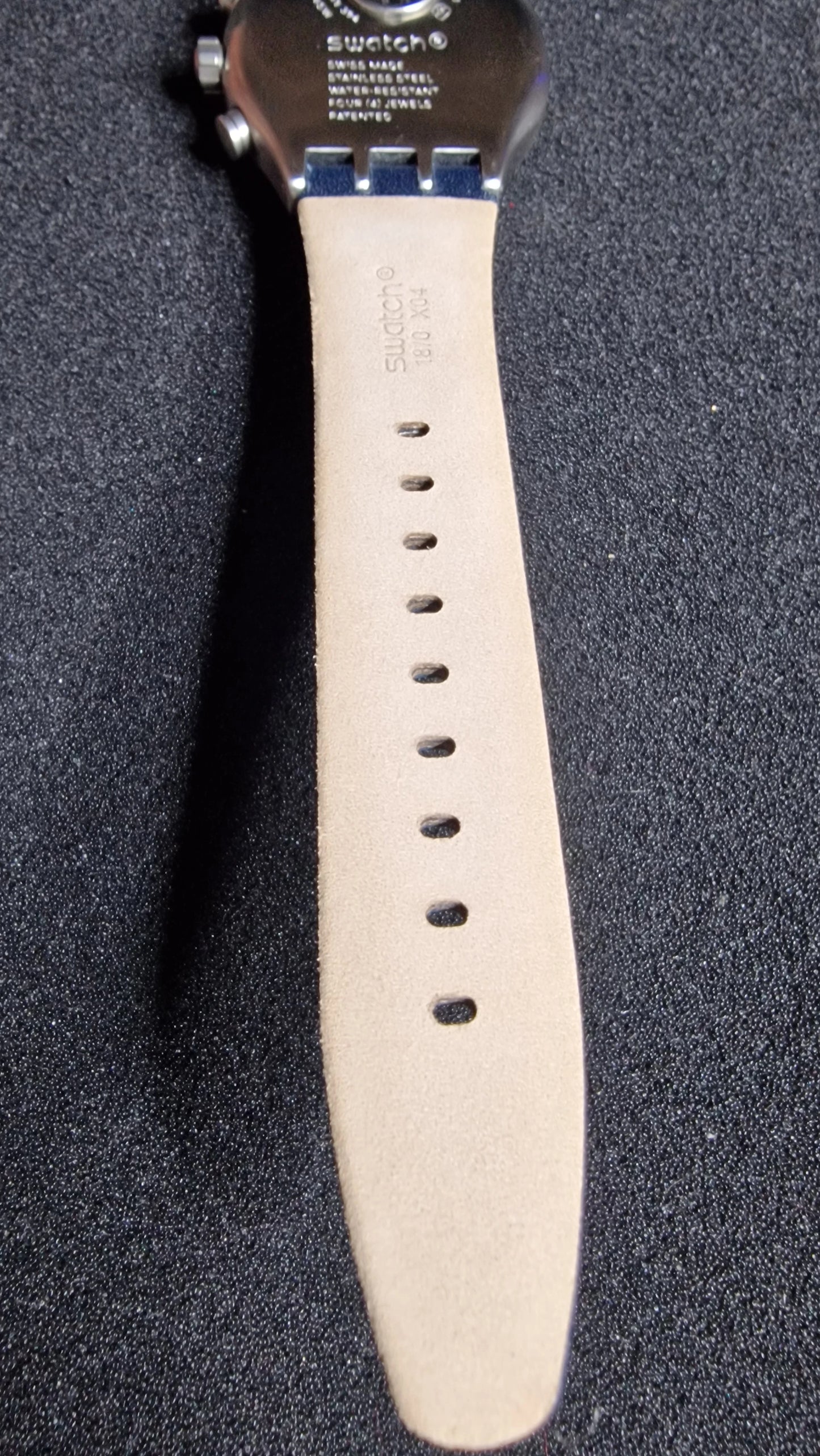 ⌚ Swatch Irony Chrono YVS460 “Dakmeblue” (2018) – Blue Strap 🔵✨