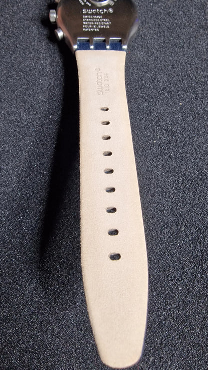 ⌚ Swatch Irony Chrono YVS460 “Dakmeblue” (2018) – Blue Strap 🔵✨