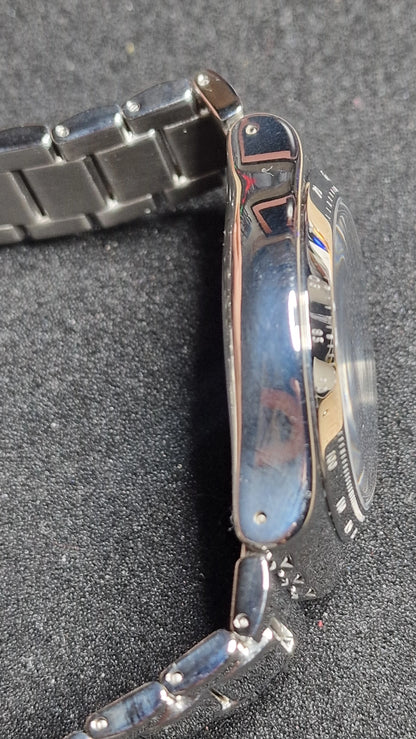 🔵Swatch Irony Chrono SKY ICON (YVS459G) 2018 – Ice Blue Dial + Steel Bracelet⏱️✨