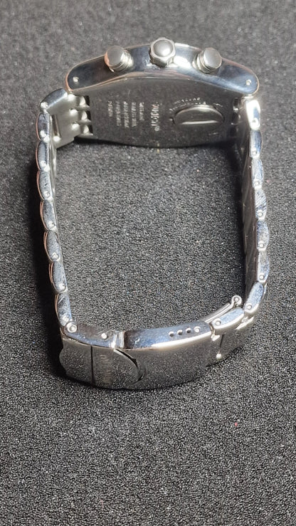 🔵Swatch Irony Chrono SKY ICON (YVS459G) 2018 – Ice Blue Dial + Steel Bracelet⏱️✨