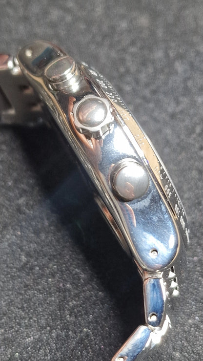 🔵Swatch Irony Chrono SKY ICON (YVS459G) 2018 – Ice Blue Dial + Steel Bracelet⏱️✨