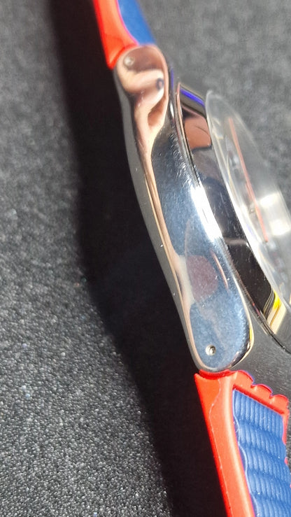 Swatch Irony Chrono YVS452 “Secret Operation” (2018) 🔴🔵 Tachymeter