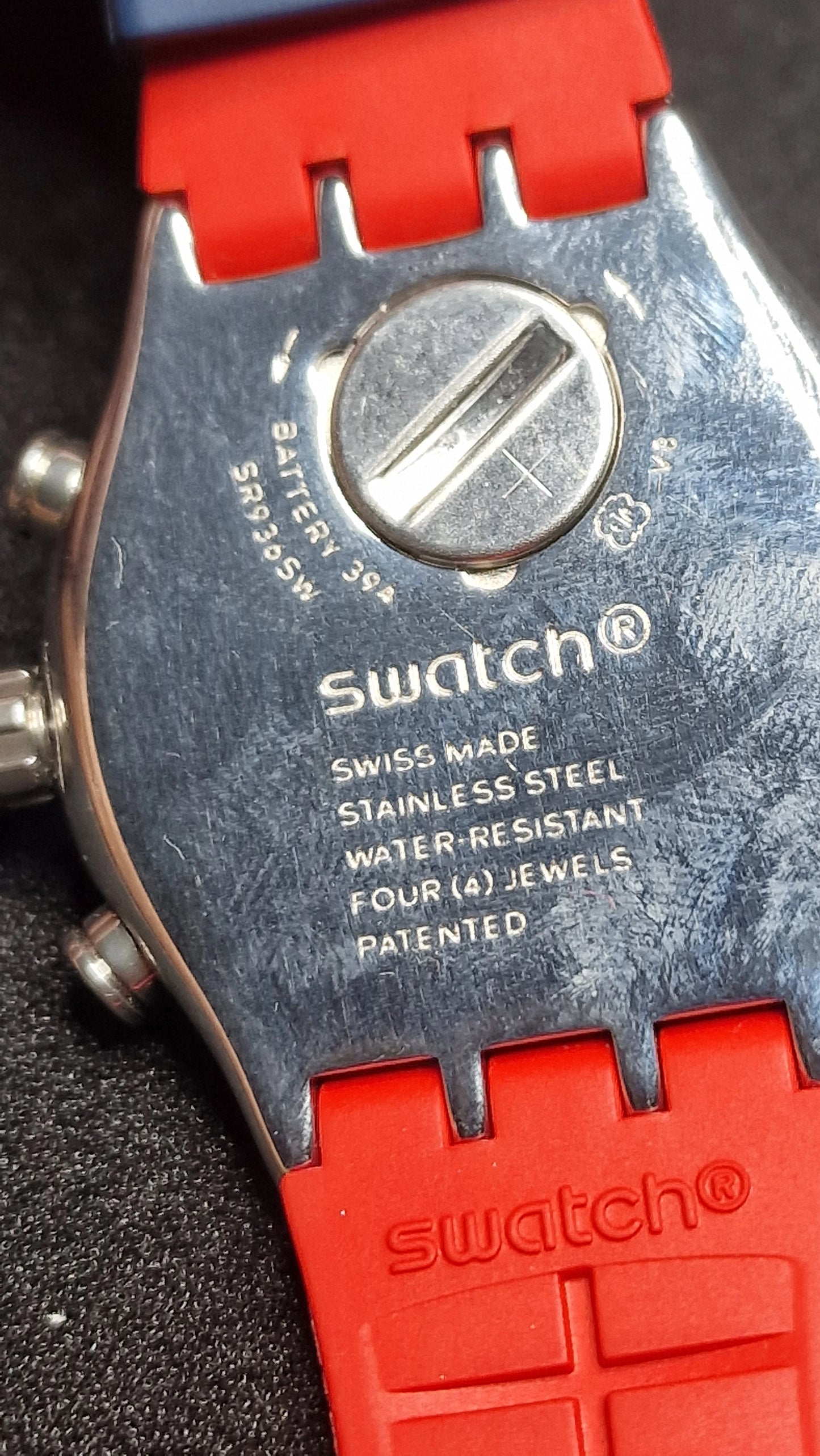 Swatch Irony Chrono YVS452 “Secret Operation” (2018) 🔴🔵 Tachymeter