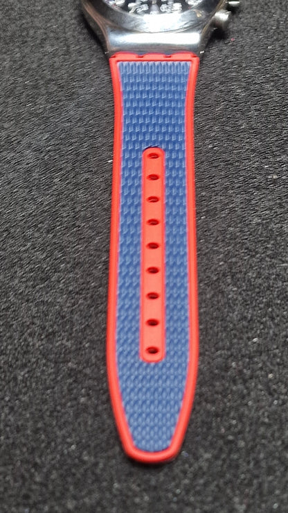 Swatch Irony Chrono YVS452 “Secret Operation” (2018) 🔴🔵 Tachymeter