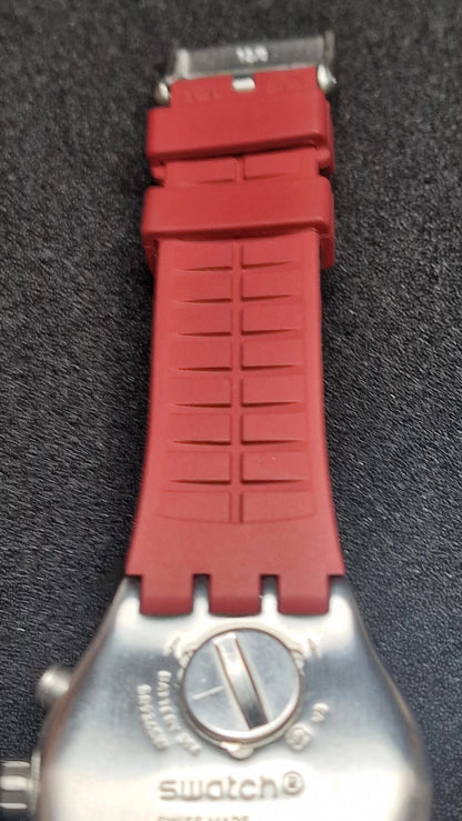 🍷⏱️ Swatch Irony Chrono YVS464 “Wine Grid” (AG2019)