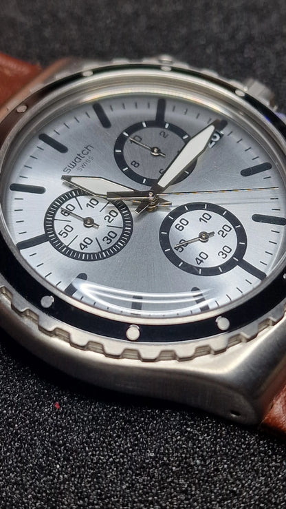 Swatch Irony Chrono YVS437 “Grandino” ⏱️🇨🇭 (Stainless Steel + Date) AG2016