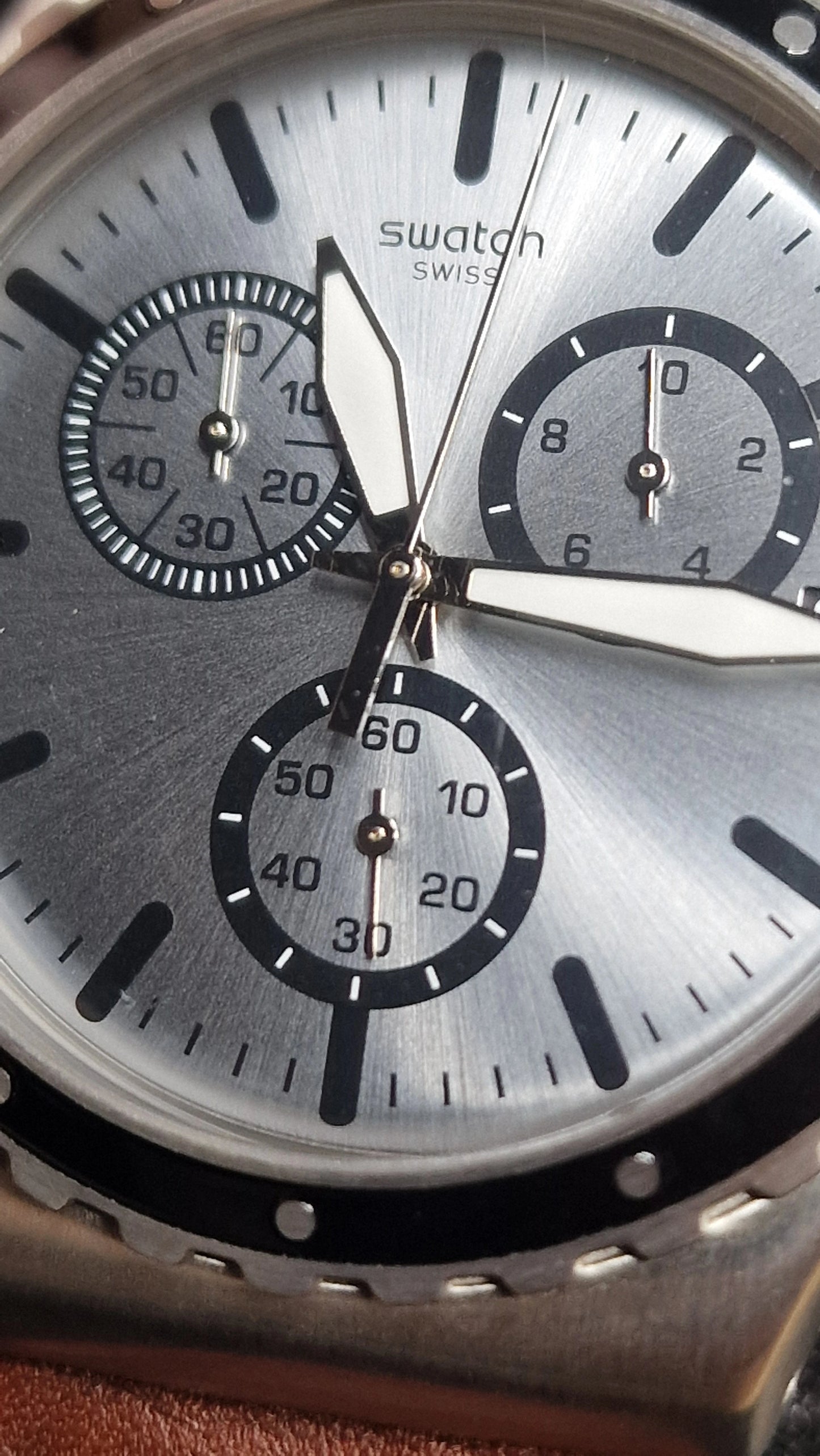 Swatch Irony Chrono YVS437 “Grandino” ⏱️🇨🇭 (Stainless Steel + Date) AG2016