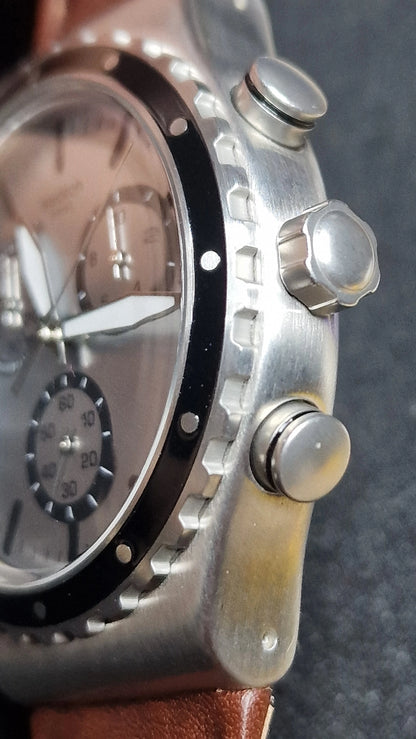 Swatch Irony Chrono YVS437 “Grandino” ⏱️🇨🇭 (Stainless Steel + Date) AG2016