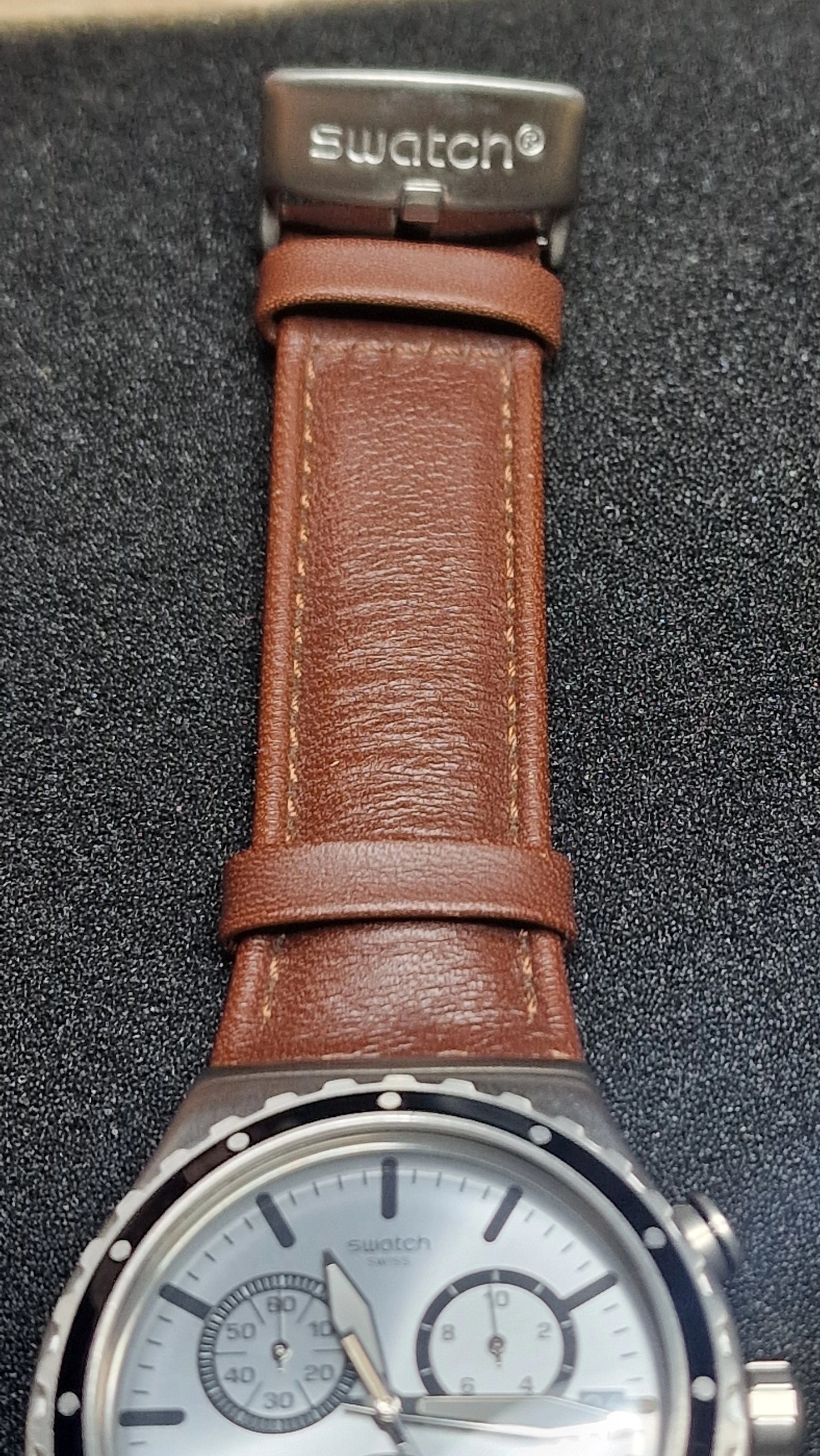 Swatch Irony Chrono YVS437 “Grandino” ⏱️🇨🇭 (Stainless Steel + Date) AG2016