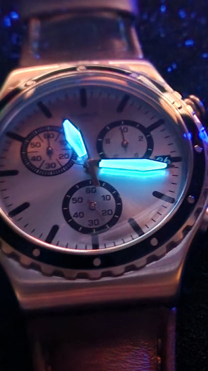 Swatch Irony Chrono YVS437 “Grandino” ⏱️🇨🇭 (Stainless Steel + Date) AG2016