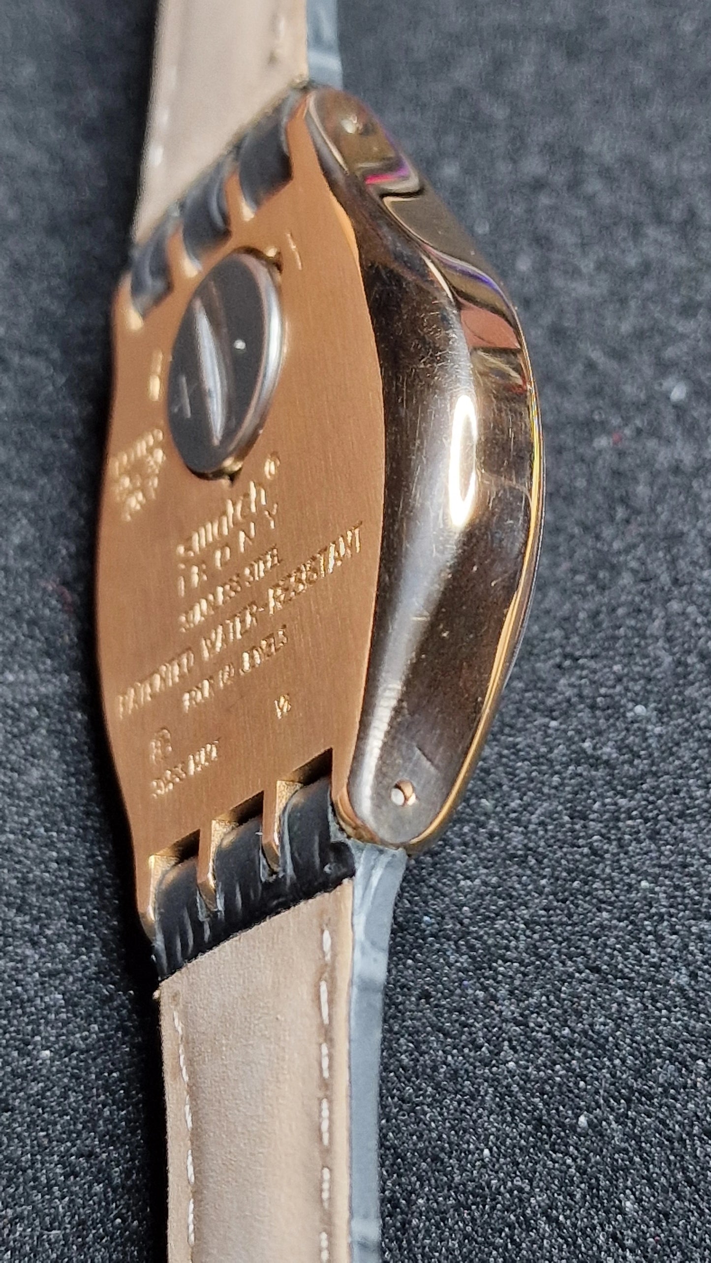 Swatch Irony Chrono YCG411 “Gris en Rose” (AG 2014) ✨ Rose-Gold Steel + Elegant Grey Dial