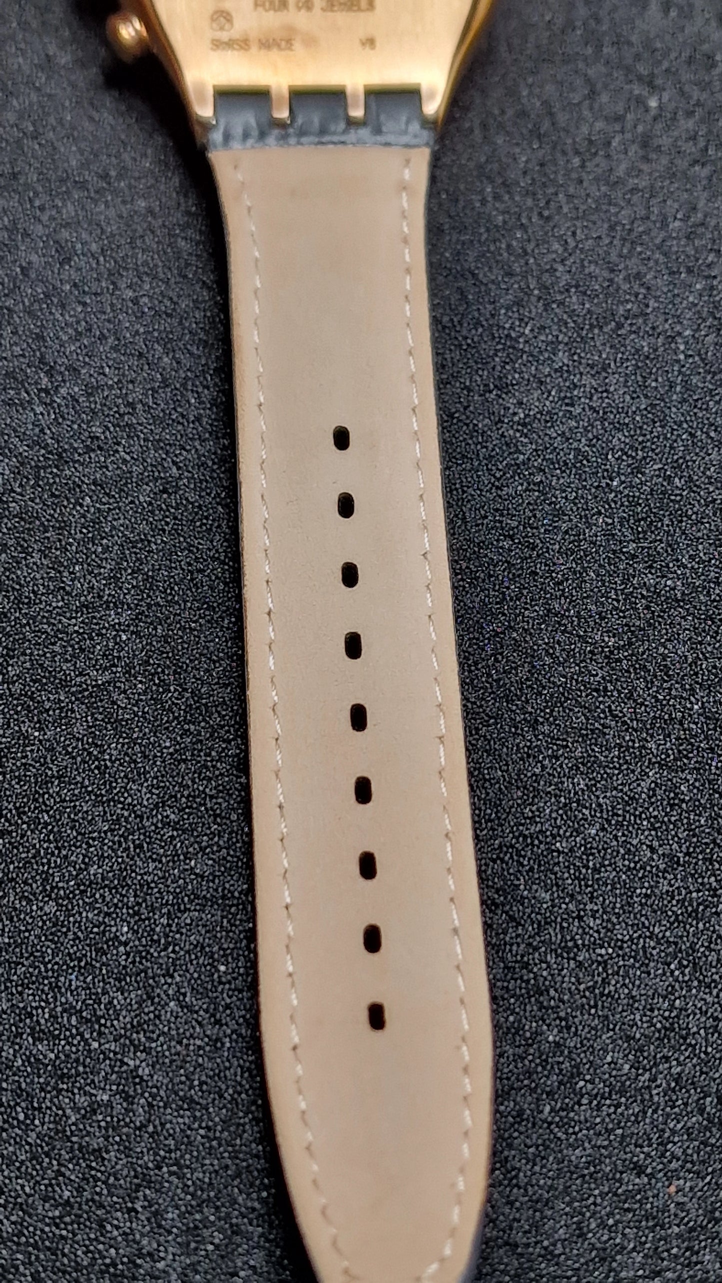 Swatch Irony Chrono YCG411 “Gris en Rose” (AG 2014) ✨ Rose-Gold Steel + Elegant Grey Dial