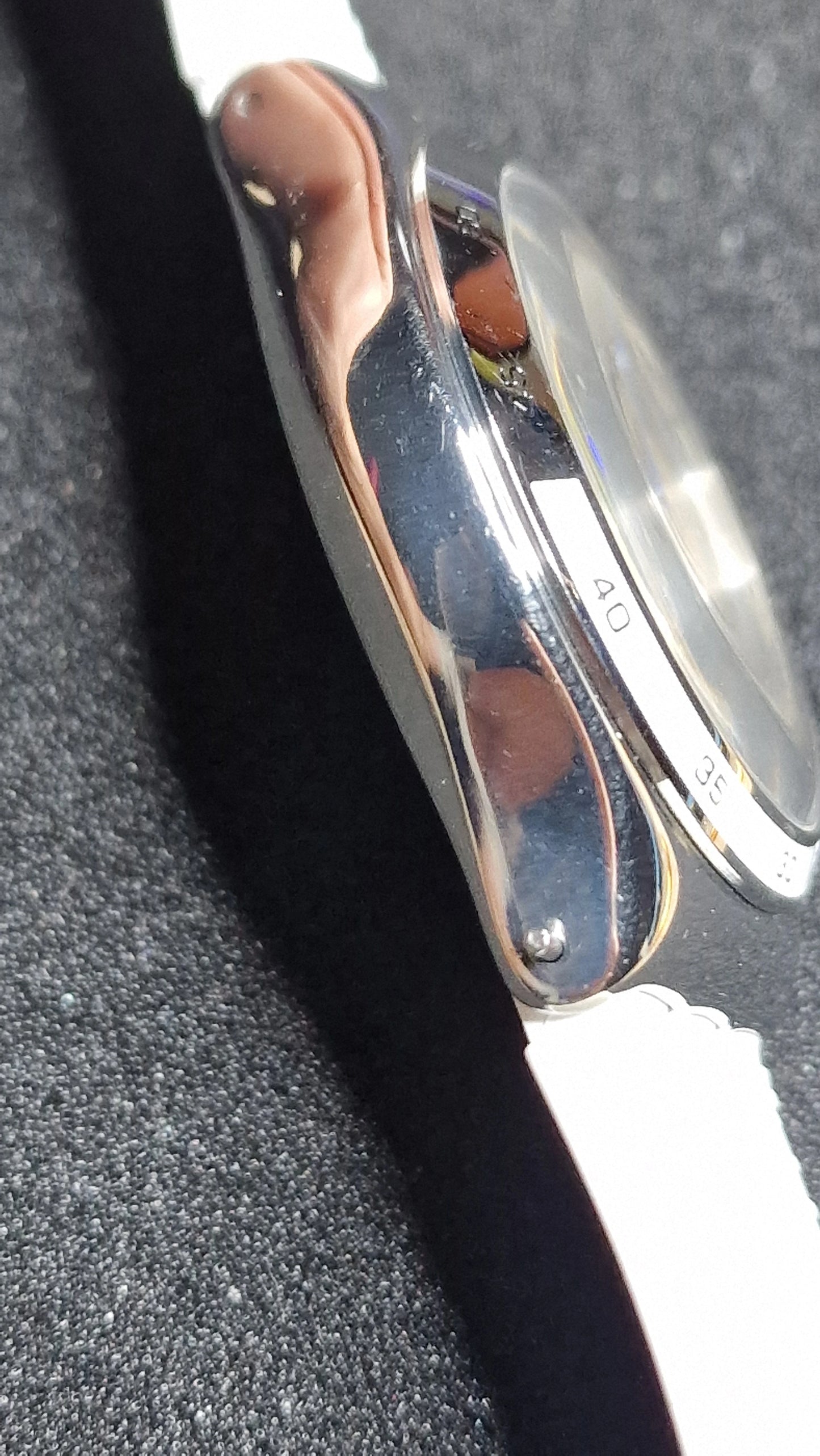 ⌚️ Swatch Irony Chrono YCS584 “Travel Chic” (AG 2014) 💙🤍 – Clean silver dial + blue chrono hand