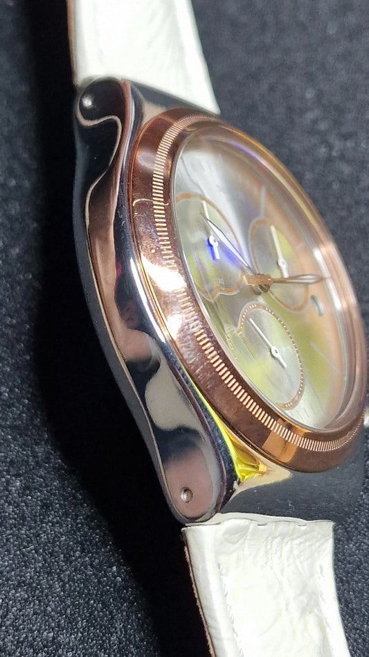 ⌚️ Swatch Irony Chrono YVS412 “AlbinoStrich” (AG 2013) – elegant two-tone chrono 🤍✨