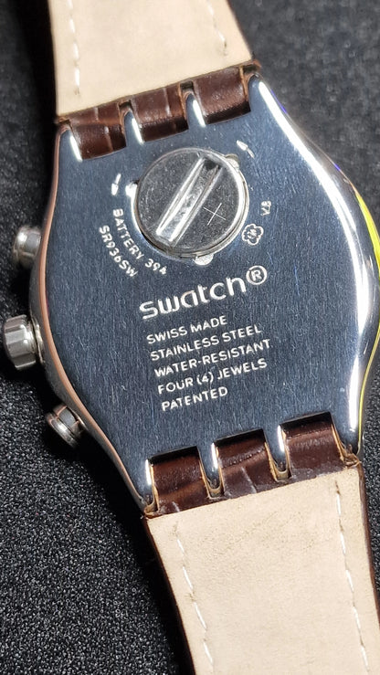 Swatch Irony Chrono YVS410C “London” (AG 2013) – Blue Dial + Strong Lume ✨