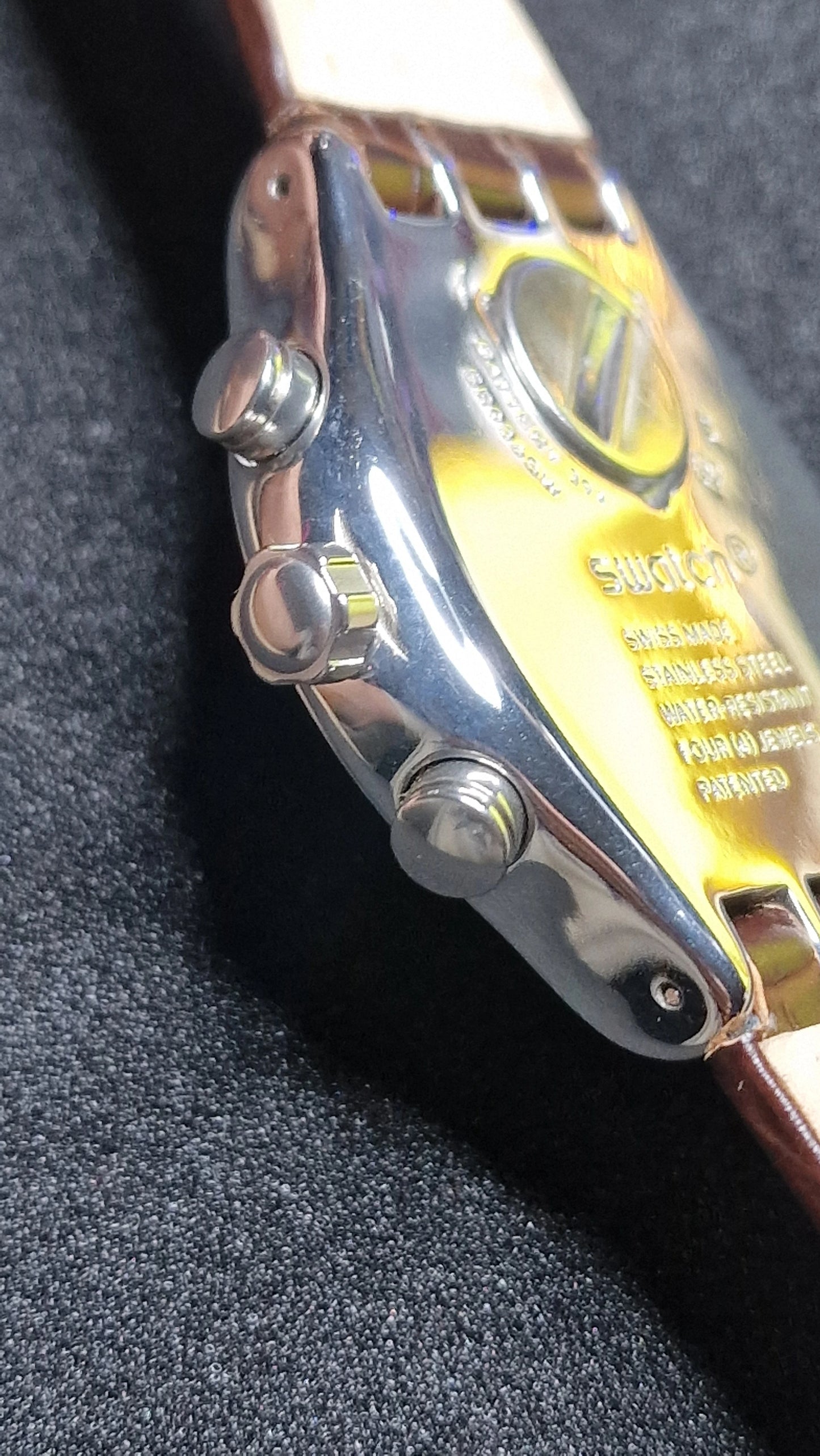 Swatch Irony Chrono YVS410C “London” (AG 2013) – Blue Dial + Strong Lume ✨