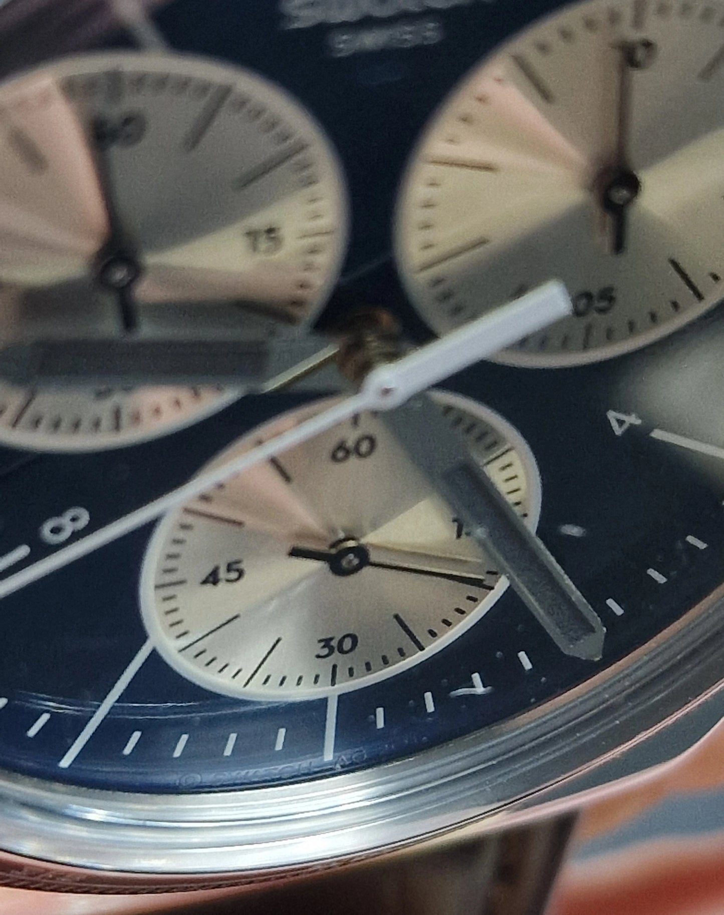 Swatch Irony Chrono YVS410C “London” (AG 2013) – Blue Dial + Strong Lume ✨