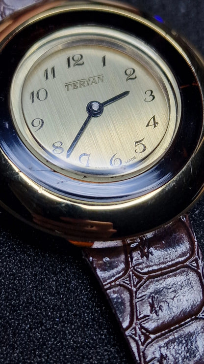 TERIAN – Swiss Made – NOS – ILONA LTD Acrylic Case – 1970s/80s – Mechanical (Copy)