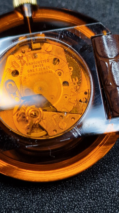 TERIAN – Swiss Made – NOS – ILONA LTD Acrylic Case – 1970s/80s – Mechanical (Copy)