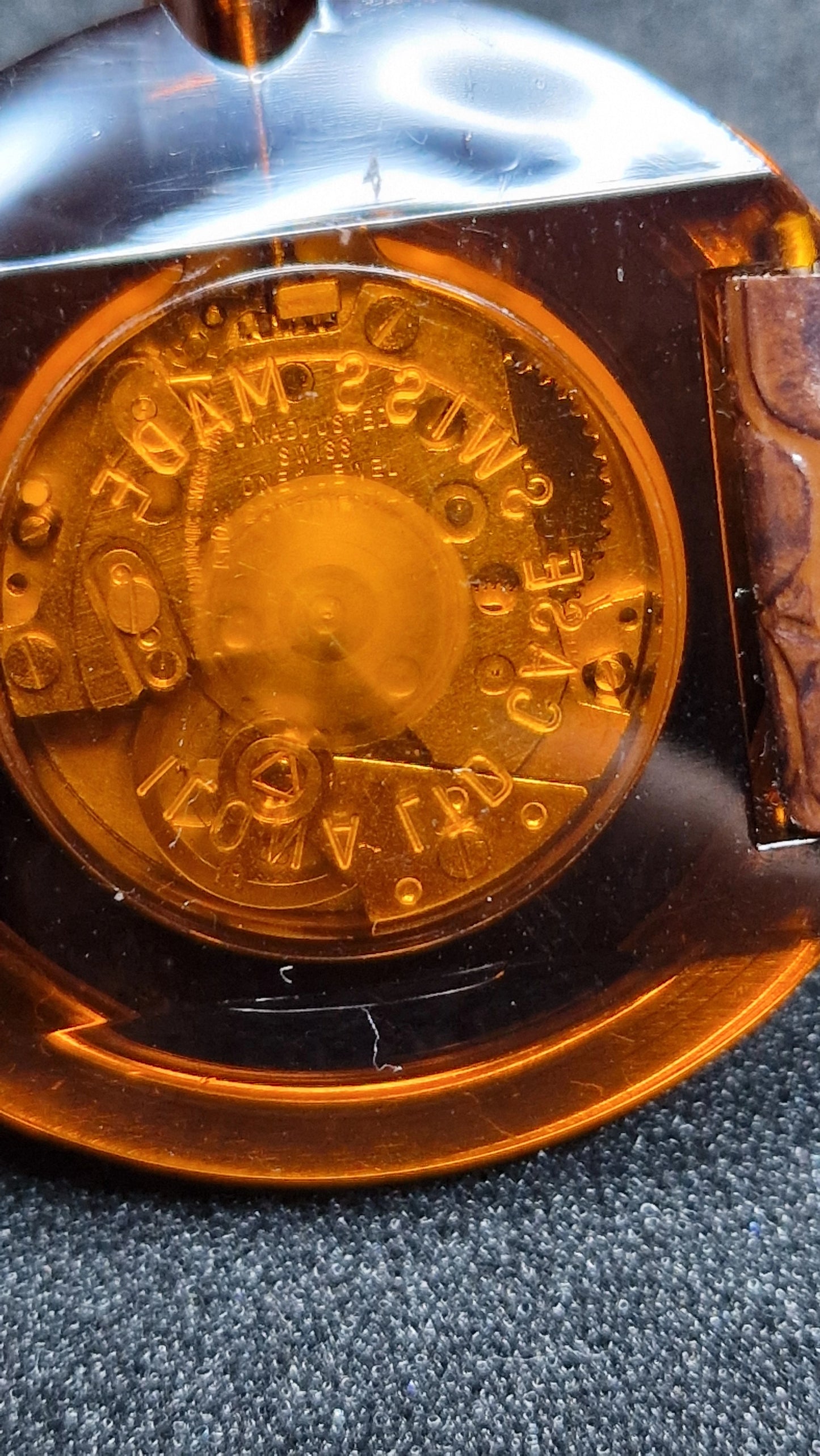 TERIAN – Swiss Made – NOS – ILONA LTD Acrylic Case – 1970s/80s – Mechanical (Copy)