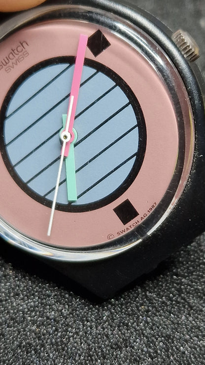 🌴 Swatch GB120 “Coconut Grove” (1988) – Vintage Gent – Iconic 80s Design