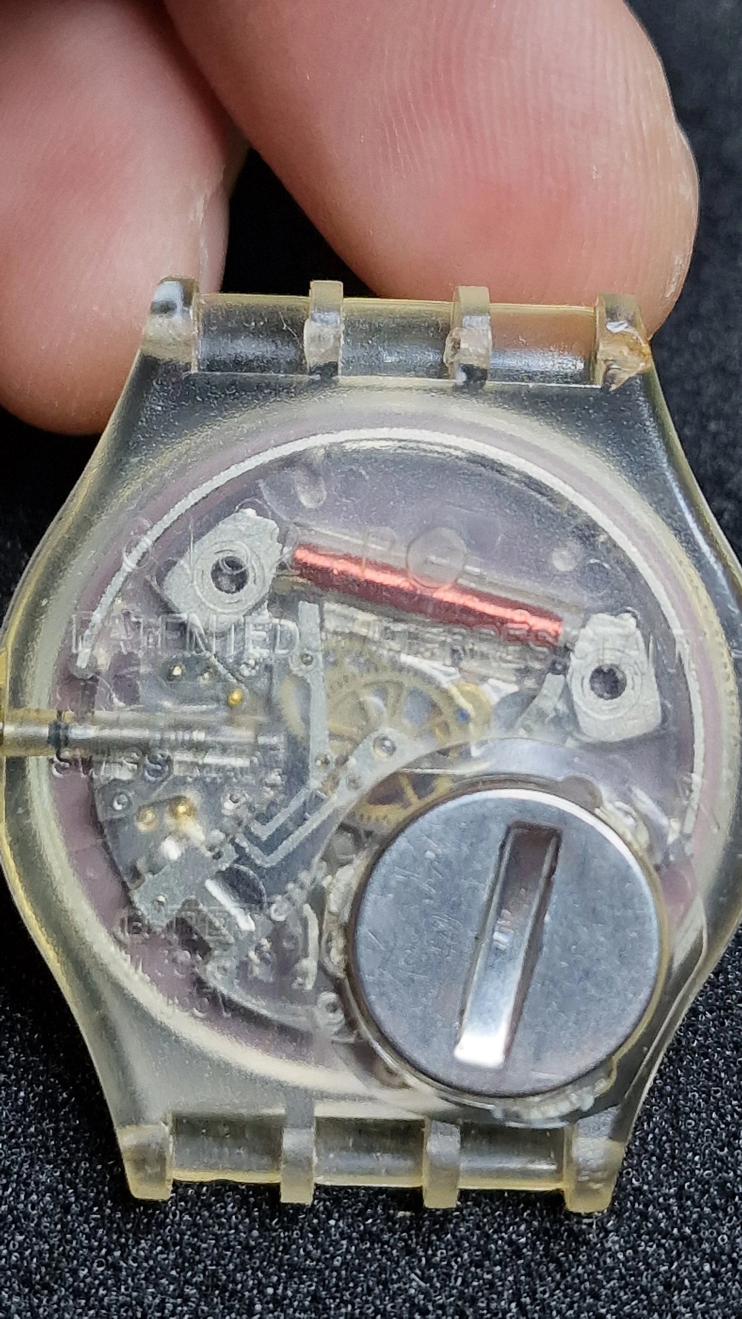 🌊 Swatch GK102 “Nautilus” (1986) – Vintage Gent, transparent case 🐚⌚