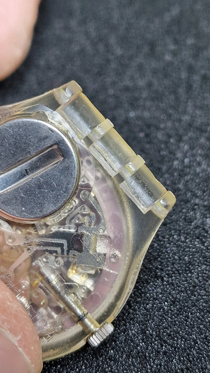 🌊 Swatch GK102 “Nautilus” (1986) – Vintage Gent, transparent case 🐚⌚