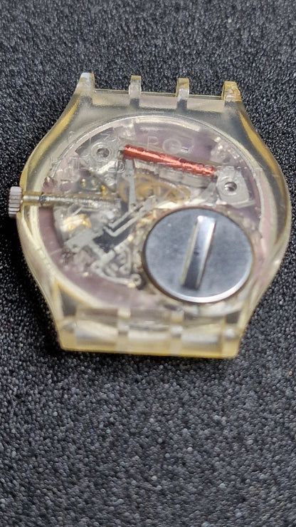 🌊 Swatch GK102 “Nautilus” (1986) – Vintage Gent, transparent case 🐚⌚