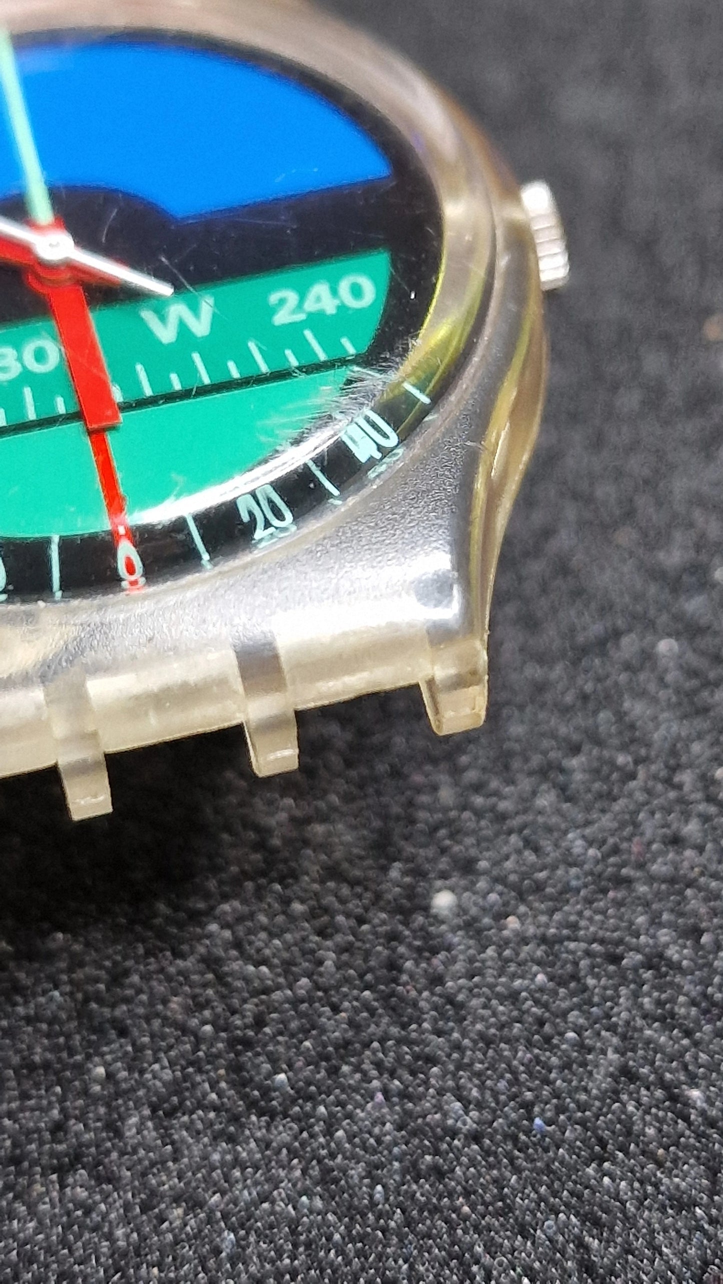 🌊 Swatch GK102 “Nautilus” (1986) – Vintage Gent, transparent case 🐚⌚