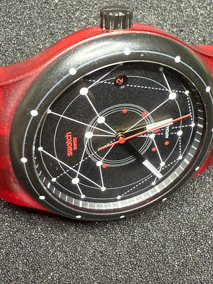 🔴 Swatch Sistem51 Automatic SUTR400 “Red” 42mm (Date) ⌚️✨
