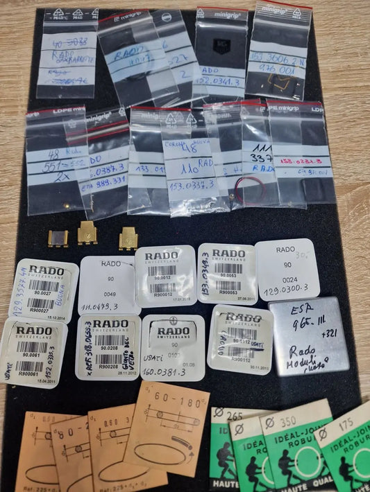 Bundle of Original RADO Spare Parts – Rare & Extensive