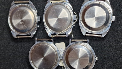 🚀 RARE SET of 5 – Slava “BAIKONUR MIR-92” Automatic Watches | Limited Space Edition | 1992