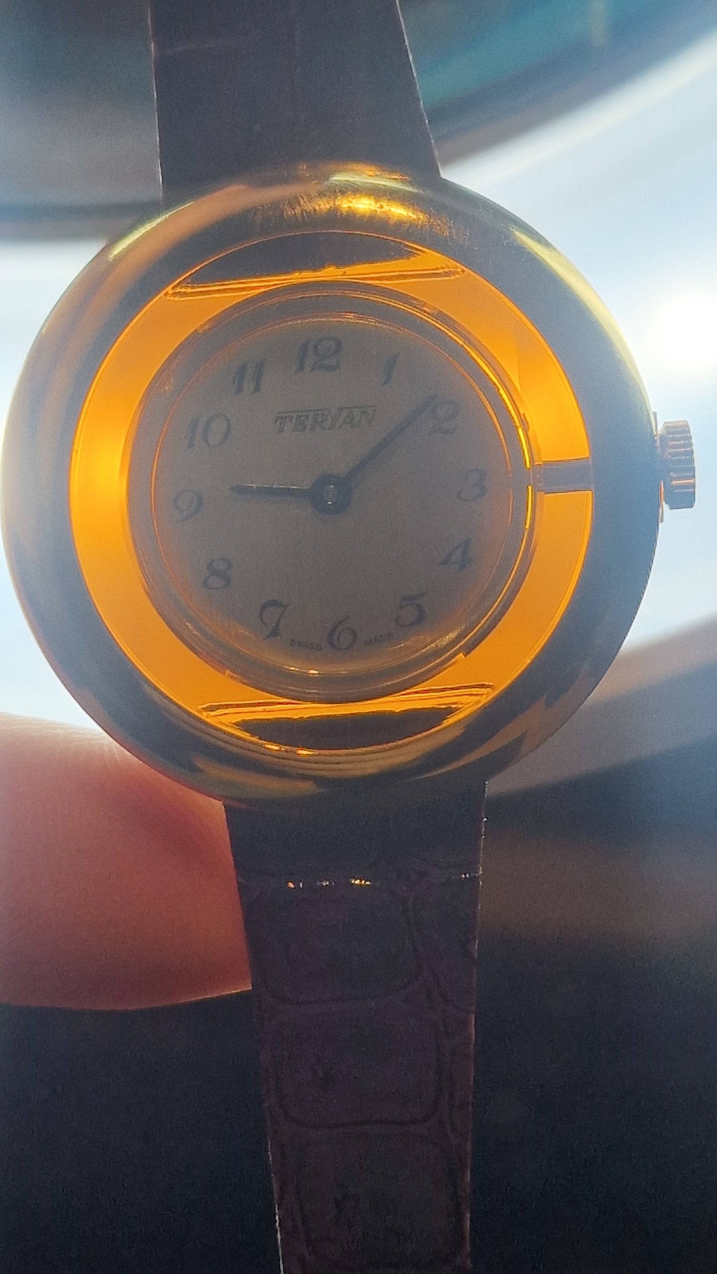 TERIAN – Swiss Made – NOS – ILONA LTD Acrylic Case – 1970s/80s – Mechanical