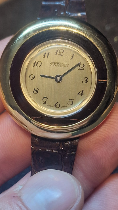 TERIAN – Swiss Made – NOS – ILONA LTD Acrylic Case – 1970s/80s – Mechanical